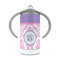 Pink, White & Purple Damask 12 oz Stainless Steel Sippy Cups - FRONT