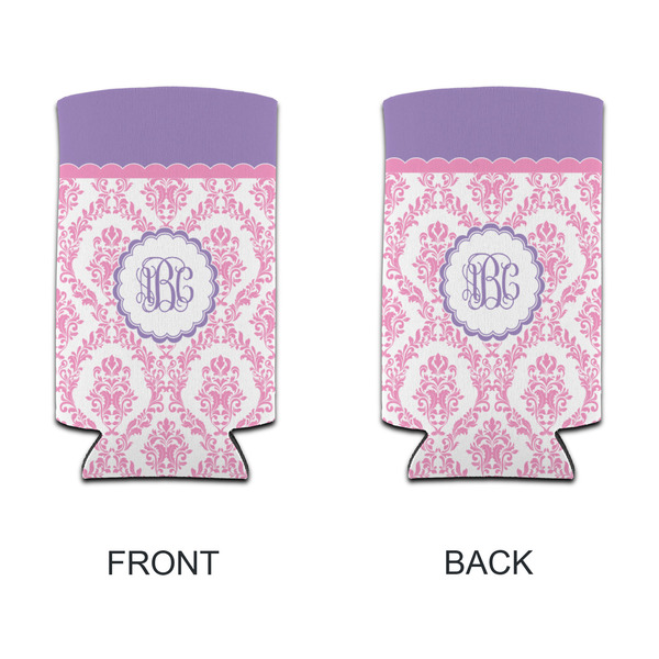 Pink, White & Purple Damask 12oz Tall Can Sleeve - APPROVAL