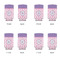 Pink, White & Purple Damask 12oz Tall Can Sleeve - Set of 4 - APPROVAL