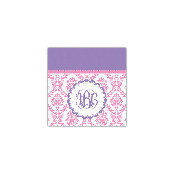 Pink, White & Purple Damask 12x12 - Canvas Print - Front View