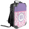 Pink, White & Purple Damask 13" Hard Shell Backpacks - ANGLE VIEW