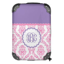 Pink, White & Purple Damask Kids Hard Shell Backpack (Personalized)