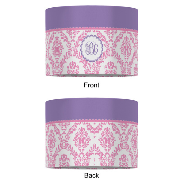 Pink, White & Purple Damask 16" Drum Lampshade - APPROVAL (Fabric)