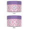 Pink, White & Purple Damask 16" Drum Lampshade - APPROVAL (Fabric)