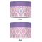 Pink, White & Purple Damask 16" Drum Lampshade - APPROVAL (Poly Film)