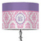 Pink, White & Purple Damask Drum Lamp Shade (Personalized)