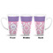 Pink, White & Purple Damask 16 Oz Latte Mug - Approval