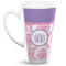 Pink, White & Purple Damask 16 Oz Latte Mug - Front
