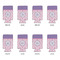 Pink, White & Purple Damask 16oz Can Sleeve - Set of 4 - APPROVAL