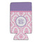 Pink, White & Purple Damask 16oz Can Sleeve - Set of 4 - FRONT