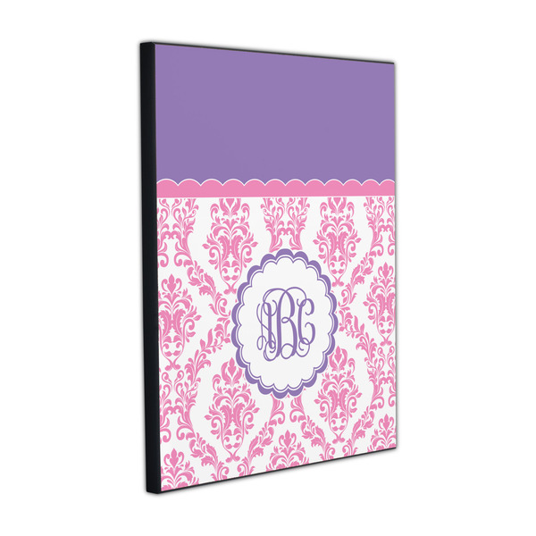 Custom Pink, White & Purple Damask Wood Prints (Personalized)