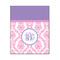 Pink, White & Purple Damask 16x20 Wood Print - Front View