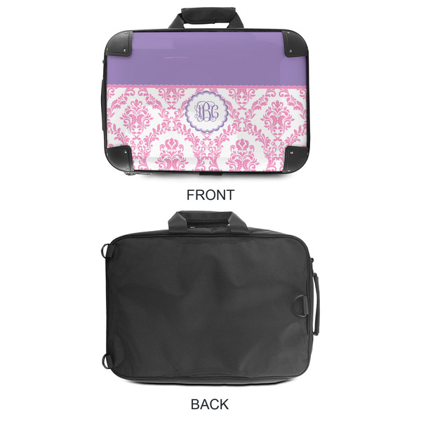 Pink, White & Purple Damask 18" Laptop Briefcase - APPROVAL