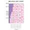 Pink, White & Purple Damask 2'x3' Indoor Area Rugs - Size Chart