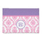 Pink, White & Purple Damask 2'x3' Patio Rug - Front/Main