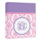 Pink, White & Purple Damask Canvas Print - 20x24 (Personalized)