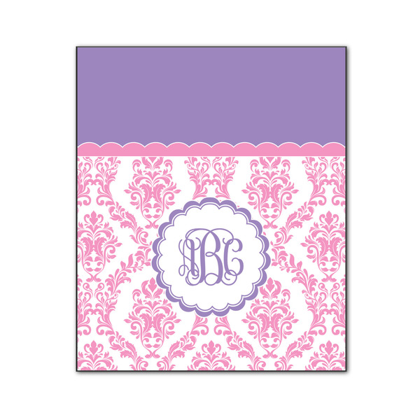 Pink, White & Purple Damask 20x24 Wood Print - Front View