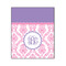 Pink, White & Purple Damask Wood Print - 20x24 (Personalized)