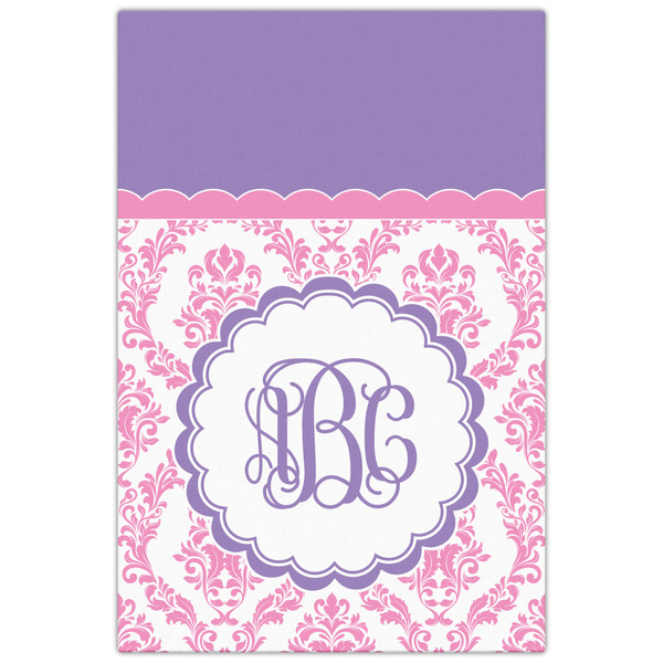 Pink, White & Purple Damask 20x30 - Canvas Print - Front View