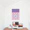 Pink, White & Purple Damask 20x30 - Matte Poster - On the Wall