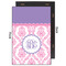 Pink, White & Purple Damask 20x30 Wood Print - Front & Back View
