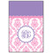 Pink, White & Purple Damask Wood Print - 20x30 (Personalized)