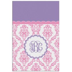 Pink, White & Purple Damask Poster - Matte - 24x36 (Personalized)