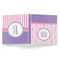 Pink, White & Purple Damask 3-Ring Binder Approval- 1in