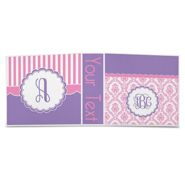 Pink, White & Purple Damask 3-Ring Binder Approval- 3in