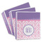 Pink, White & Purple Damask 3-Ring Binder (Personalized)