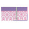 Pink, White & Purple Damask 3 Ring Binders - Full Wrap - 1" - OPEN INSIDE