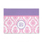 Pink, White & Purple Damask 4'x6' Patio Rug - Front/Main