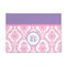 Pink, White & Purple Damask 4' x 6' Patio Rug (Personalized)