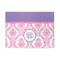 Pink, White & Purple Damask Area Rug (Personalized)