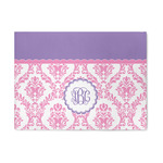 Pink, White & Purple Damask 5' x 7' Patio Rug (Personalized)