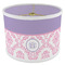 Pink, White & Purple Damask 8" Drum Lampshade - ANGLE Poly-Film