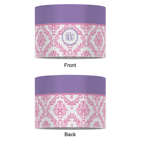 Pink, White & Purple Damask 8" Drum Lampshade - APPROVAL (Fabric)