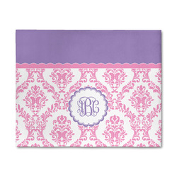 Pink, White & Purple Damask 8' x 10' Indoor Area Rug (Personalized)