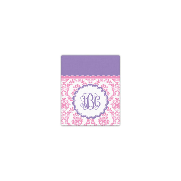 Custom Pink, White & Purple Damask Canvas Print - 8x10 (Personalized)