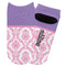 Pink, White & Purple Damask Adult Ankle Socks - Single Pair - Front and Back
