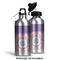 Pink, White & Purple Damask Aluminum Water Bottle - Alternate lid options