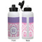 Pink, White & Purple Damask Aluminum Water Bottle - White APPROVAL