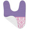 Pink, White & Purple Damask Baby Bib - AFT folded