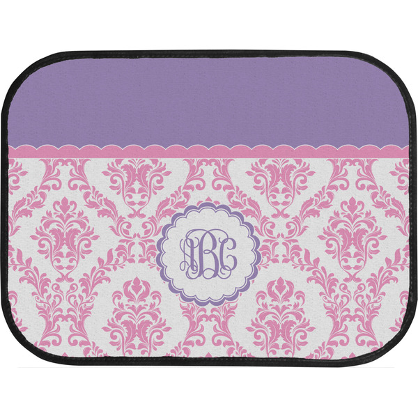 Pink, White & Purple Damask Back Seat Car Mat