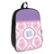 Pink, White & Purple Damask Backpack - angled view