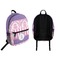 Pink, White & Purple Damask Backpack front and back - Apvl
