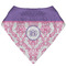 Pink, White & Purple Damask Bandana Bib (Personalized)