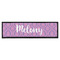 Pink, White & Purple Damask Bar Mat - Large (Personalized)