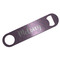 Pink, White & Purple Damask Bar Bottle Opener - Silver w/ Monogram