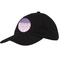 Pink, White & Purple Damask Baseball Cap - Black (Personalized)